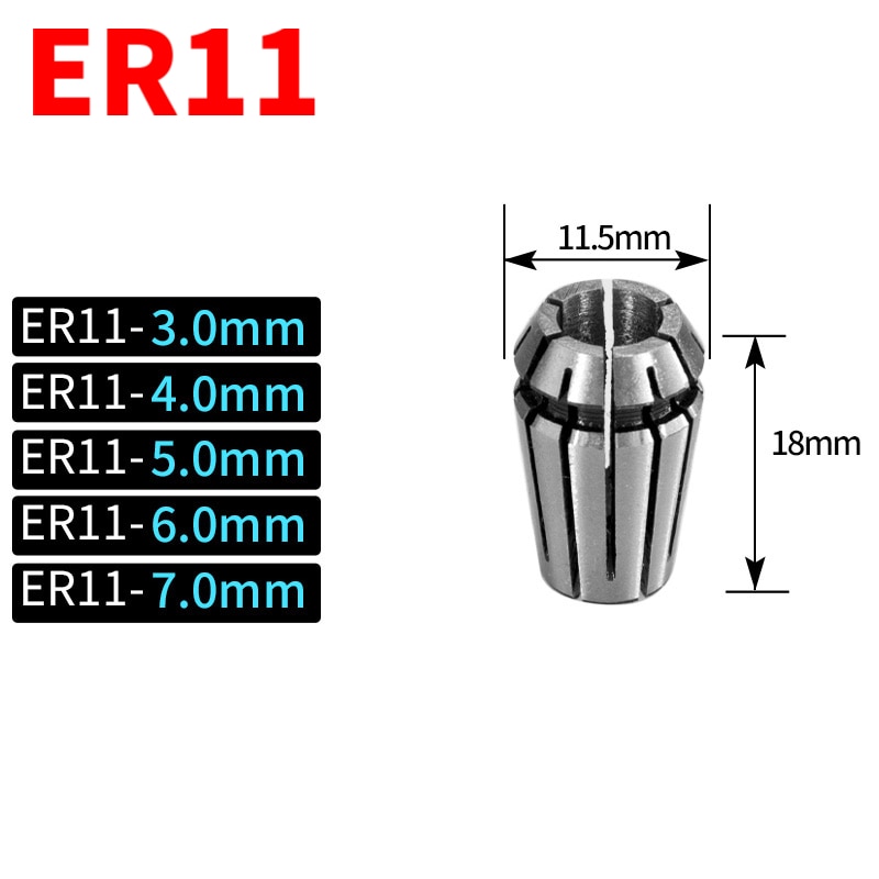 1  ER11 3mm 1/8 ġ (3.175mm) 4mm 6mm 7mm  ݸ ..
